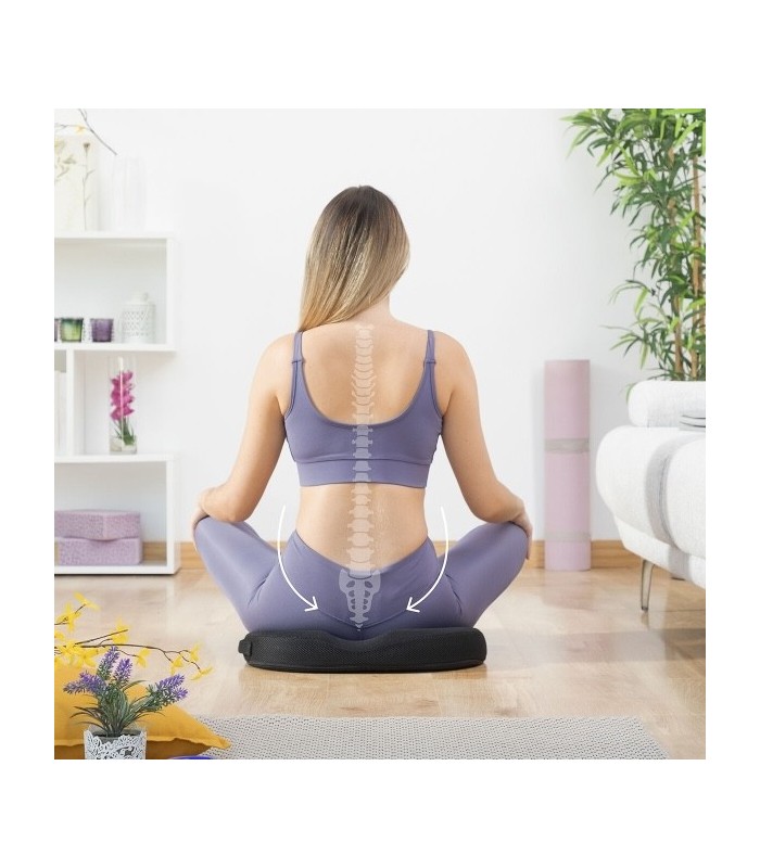 Coussin assise ergonomique en Gel et Charbon de Bambou avec Housse Amovible