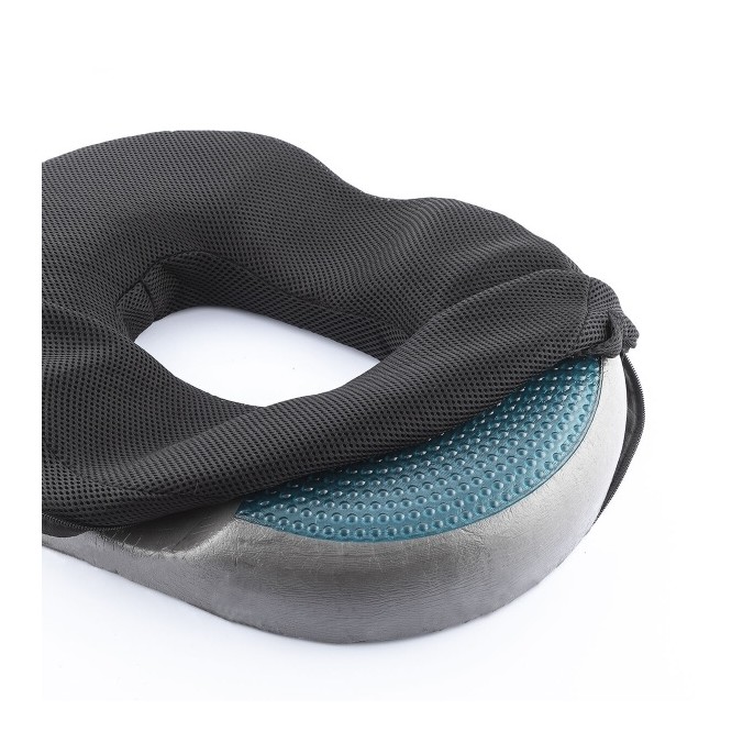 Coussin assise ergonomique en Gel et Charbon de Bambou avec Housse Amovible