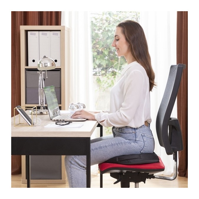 Coussin assise ergonomique en Gel et Charbon de Bambou avec Housse Amovible