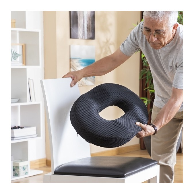 Coussin assise ergonomique en Gel et Charbon de Bambou avec Housse Amovible