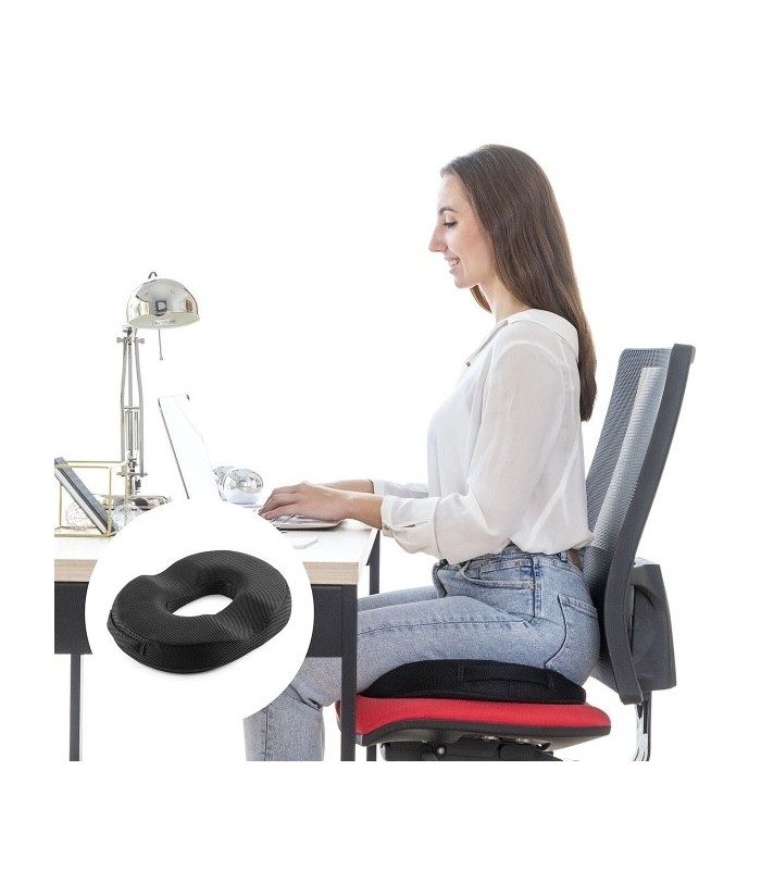 Coussin assise ergonomique en Gel et Charbon de Bambou avec Housse Amovible