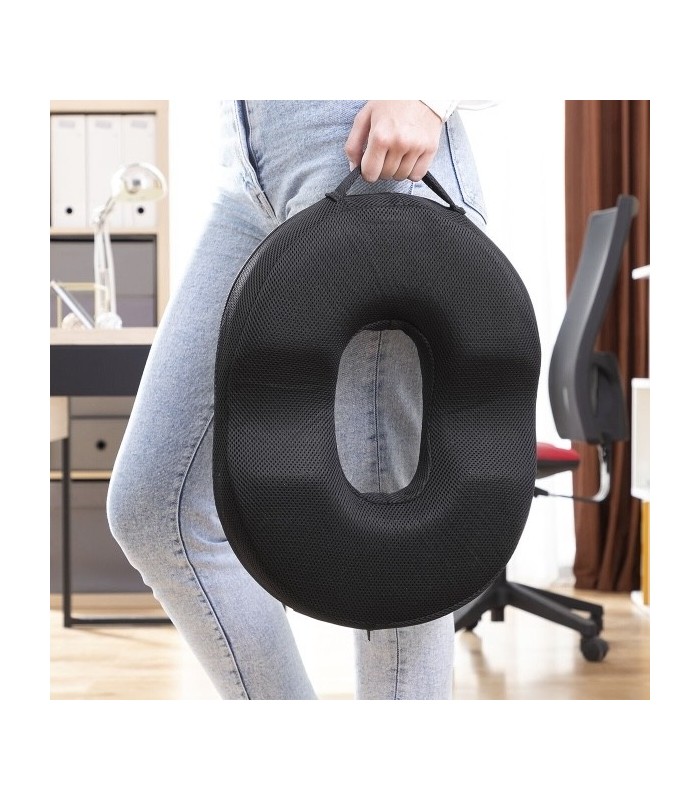 Coussin assise ergonomique en Gel et Charbon de Bambou avec Housse Amovible