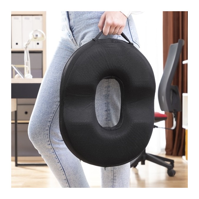 Coussin assise ergonomique en Gel et Charbon de Bambou avec Housse Amovible