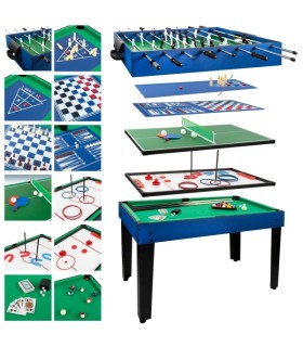 Table de jeux 12 en 1 – Baby-foot, billard, ping-pong
