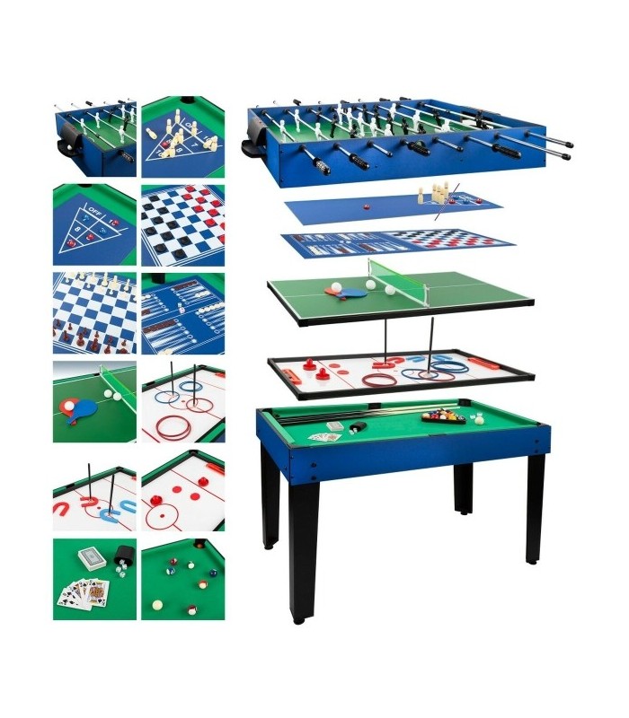 Table de jeux 12 en 1 – Baby-foot, billard, ping-pong
