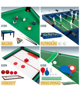 Table de jeux 12 en 1 – Baby-foot, billard, ping-pong