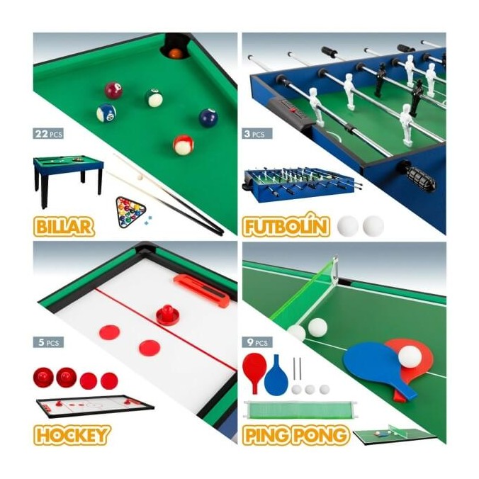 🎯 Table Multi-Jeux 12 en 1 – Baby-foot, Billard, Ping-Pong, Échecs & Plus 🧩 | Pour Enfants & Famille