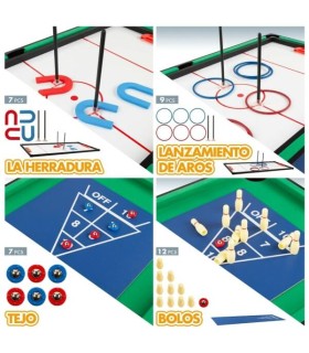 Table de jeux 12 en 1 – Baby-foot, billard, ping-pong