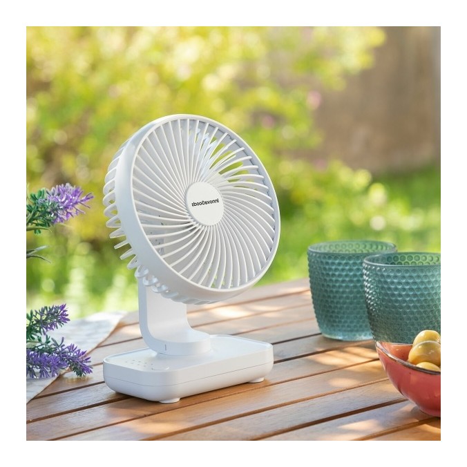 Ventilateur de Bureau Rechargeable Innova – Silencieux, Compact et Orientable Câble USB Inclus