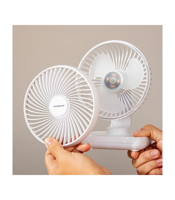 Ventilateur de Bureau Rechargeable Innova – Silencieux, Compact et Orientable Câble USB Inclus