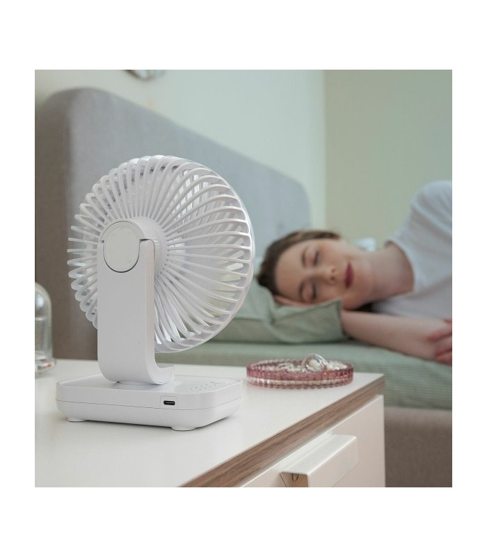 Ventilateur de Bureau Rechargeable Innova – Silencieux, Compact et Orientable Câble USB Inclus