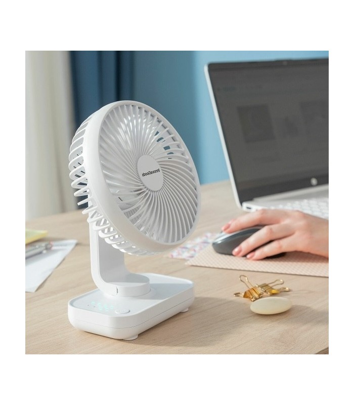 Ventilateur de Bureau Rechargeable Innova – Silencieux, Compact et Orientable Câble USB Inclus