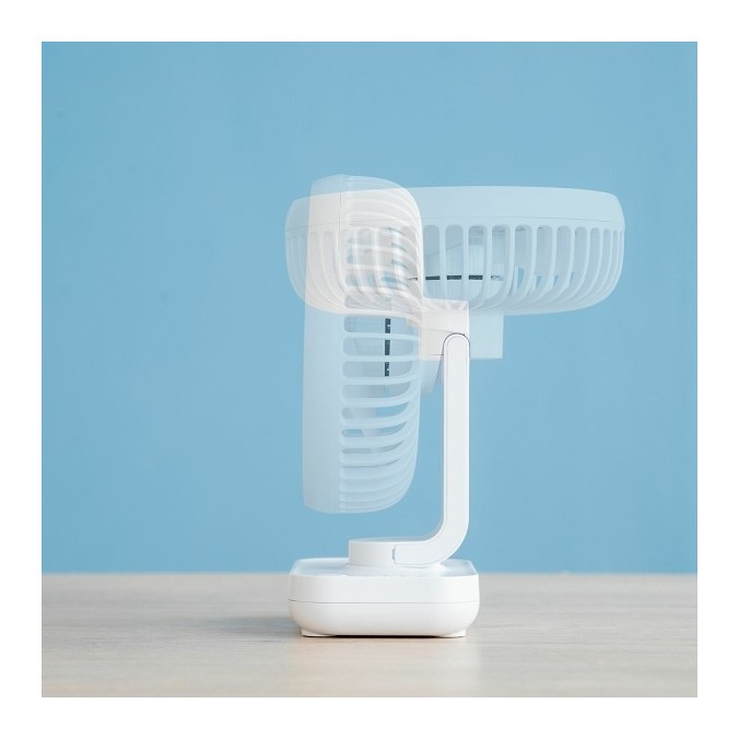 Ventilateur de Bureau Rechargeable Innova – Silencieux, Compact et Orientable Câble USB Inclus