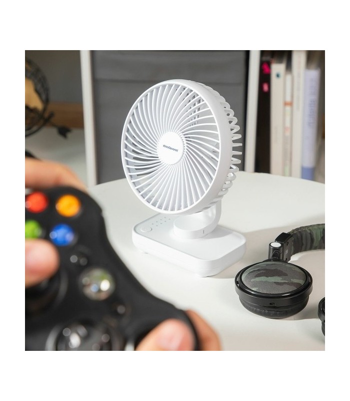 Ventilateur de Bureau Rechargeable Innova – Silencieux, Compact et Orientable Câble USB Inclus