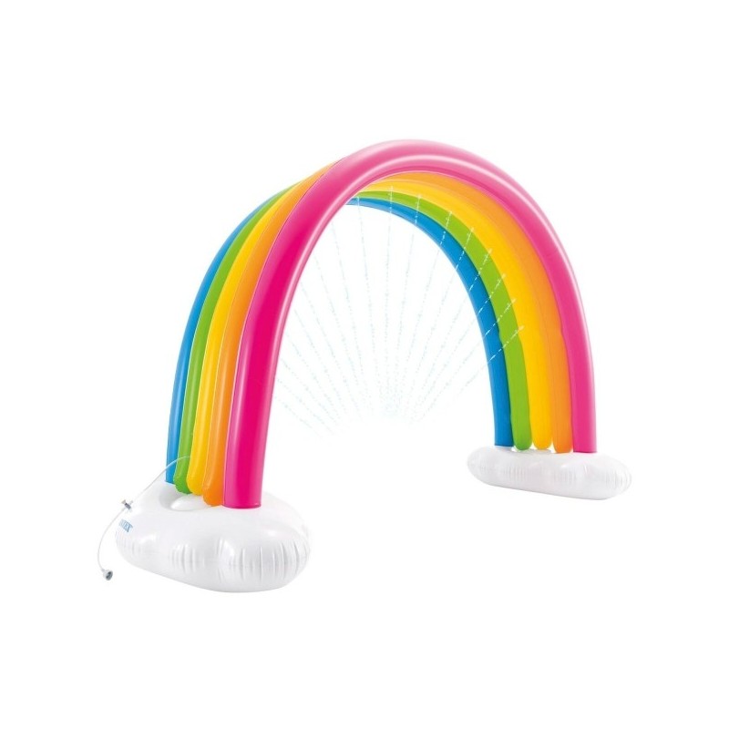 Jeu d’Eau Gonflable avec Tunnel Rafraîchissant pour Enfants