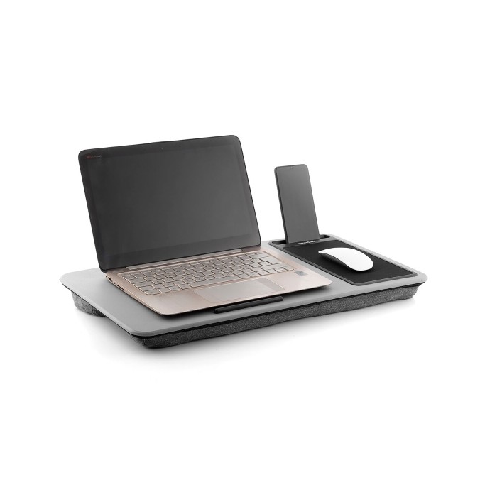 Bureau Portable avec Coussin XL et Tapis de Souris – Table d'Appoint pour Ordinateur