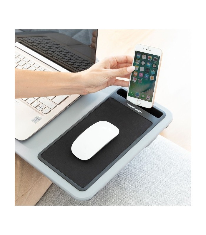 Bureau Portable avec Coussin XL et Tapis de Souris – Table d'Appoint pour Ordinateur