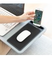 Bureau Portable avec Coussin XL et Tapis de Souris – Table d'Appoint pour Ordinateur