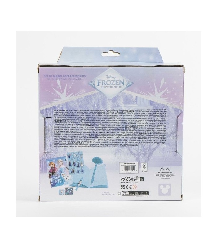 Coffret Agenda Frozen avec Cadenas + Accessoires Magiques (Stickers, Stylo, Colle, Paillettes)