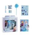 Coffret Agenda Frozen avec Cadenas + Accessoires Magiques (Stickers, Stylo, Gomme, Paillettes)