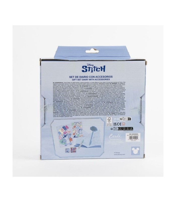Coffret Agenda Stitch avec Cadenas + Accessoires Magiques (Stickers, Stylo, Colle, Paillettes)