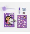 Coffret Agenda Gabby’s Dollhouse avec Cadenas + Accessoires Magiques (Stickers, Stylo, Colle, Paillettes)