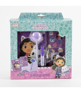 Coffret Agenda Gabby’s Dollhouse avec Cadenas + Accessoires Magiques (Stickers, Stylo, Colle, Paillettes)