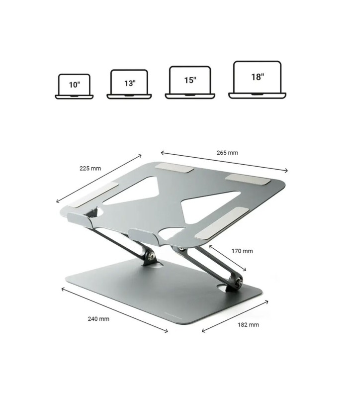 Support PC portable pliable & réglable | Ergonomique ventilé