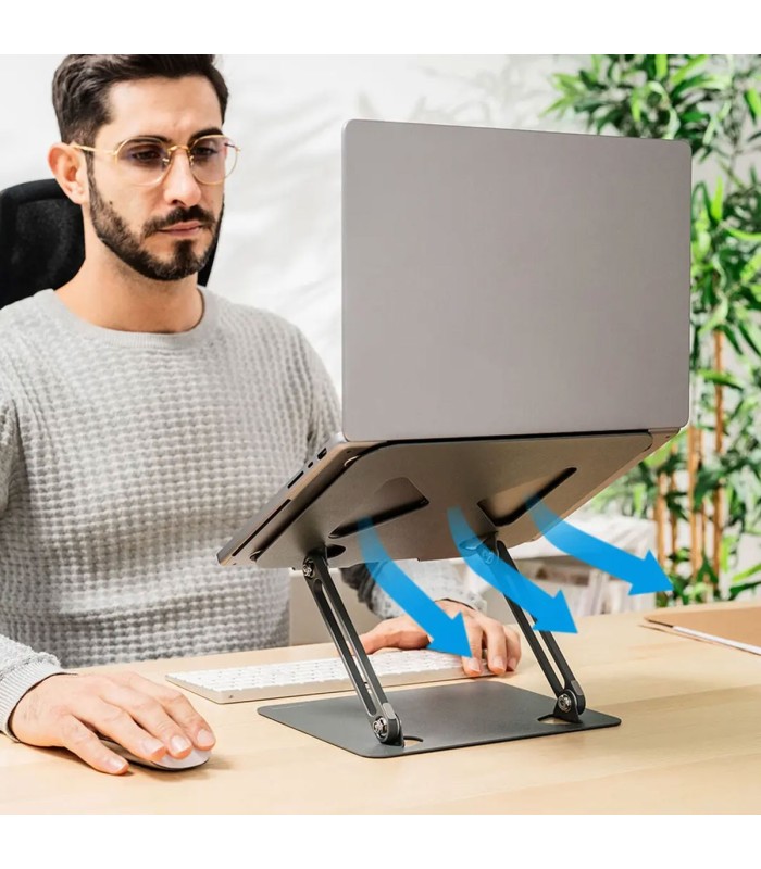 Support PC portable pliable & réglable | Ergonomique ventilé