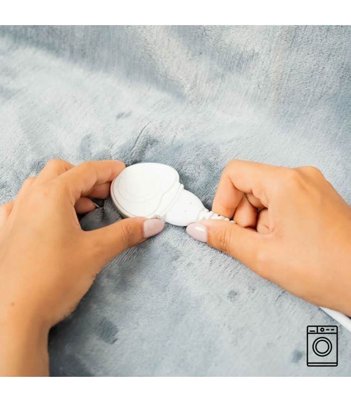 Couverture Chauffante Grise 120x160 – 9 Niveaux, Minuterie 🛏️