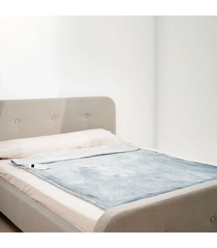 Couverture Chauffante Grise 120x160 – 9 Niveaux, Minuterie 🛏️