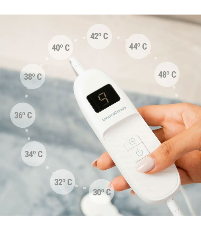 Couverture Chauffante Grise 120x160 – 9 Niveaux, Minuterie 🛏️