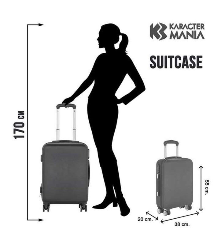 Valise cabine Wednesday Addams Mercredi Noir 55x38x20 cm