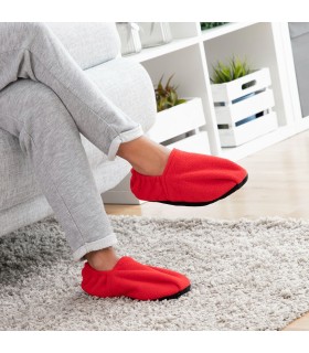 Chaussons chauffants micro-ondes – Rouge InnovaGoods