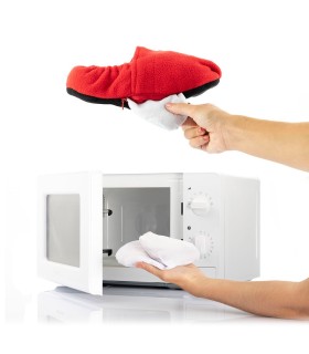 Chaussons chauffants micro-ondes – Rouge InnovaGoods