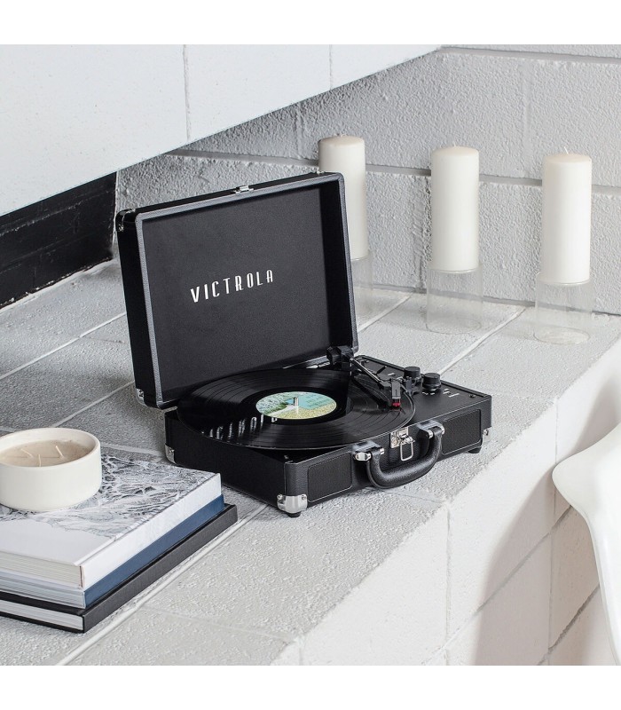 Victrola Journey noir | platine vinyle valise, finition noire