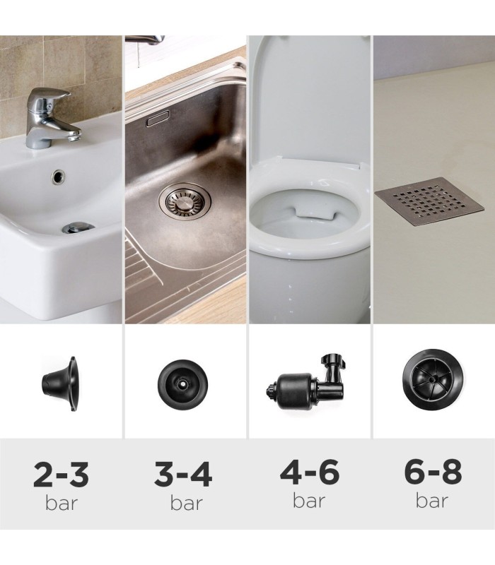 Jetpro noir – déboucheur à air haute pression InnovaGoods