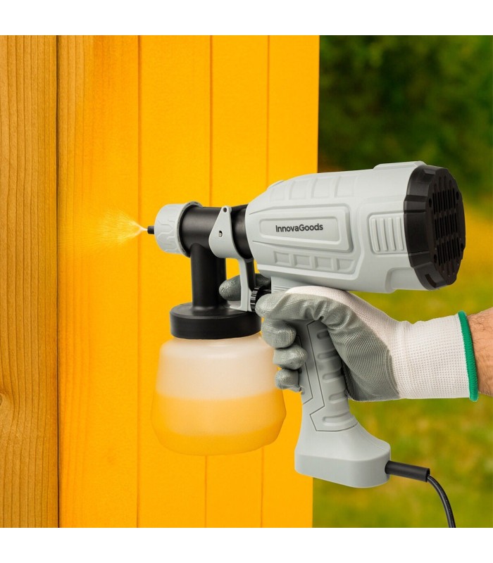 Spraint gris/noir – InnovaGoods, pistolet à peinture électrique 1 L