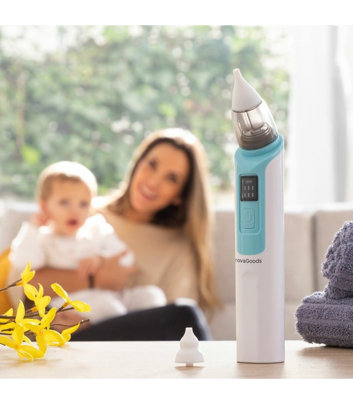 Nizi, blanc/bleu – aspirateur nasal rechargeable, InnovaGoods