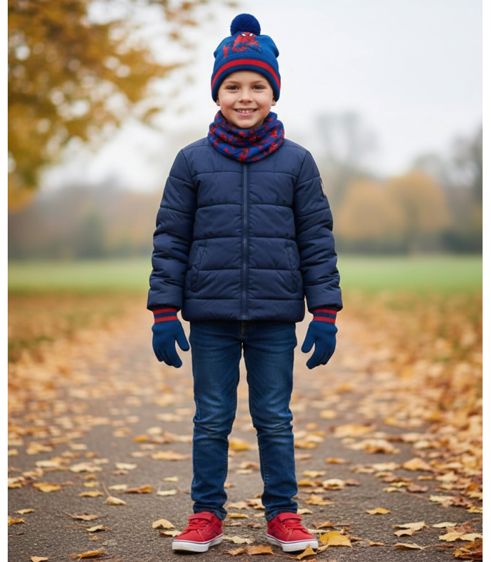 Bonnet écharpe gants Spider-Man 🧤 | set 3 pièces 2-8 ans
