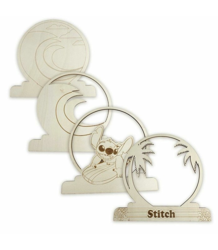 Ensemble activités manuelles Stitch bois 🎨 | prêt à peindre
