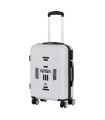 Valise cabine NASA – blanc, coque rigide 55 cm, trolley 4 roues