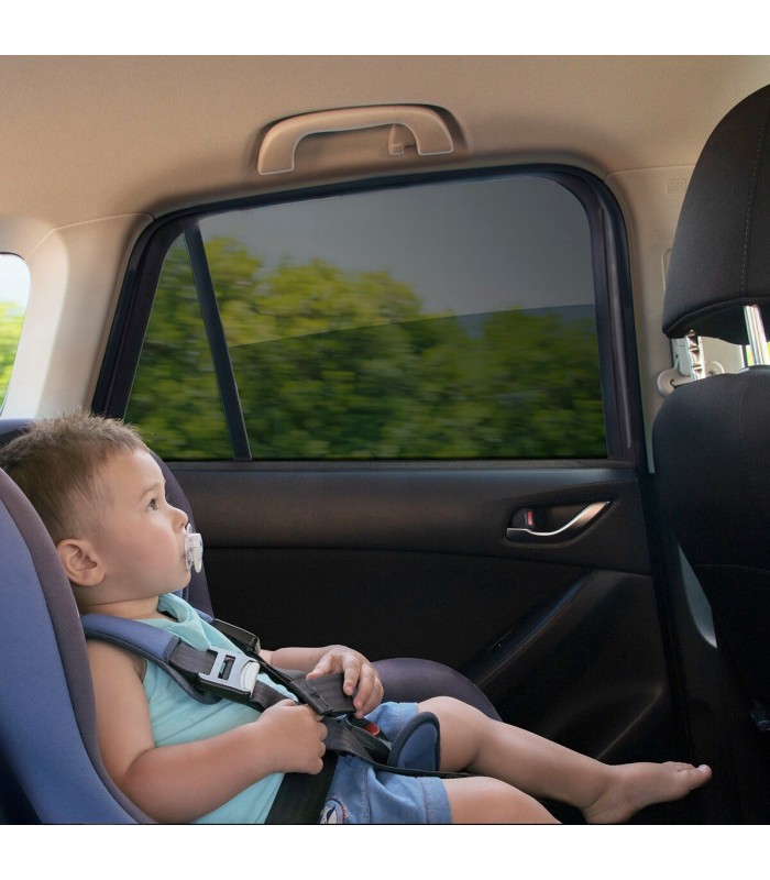 Parasol de voiture 🌞 | maille UV, noir idéal parents | durable