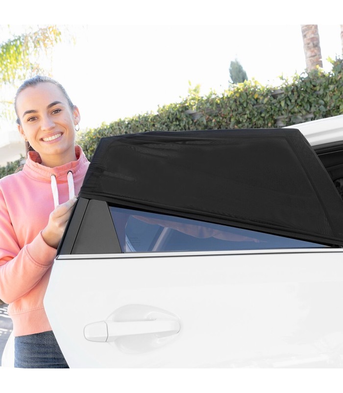 Parasol voiture UVlock noir – InnovaGoods pack 2 unités