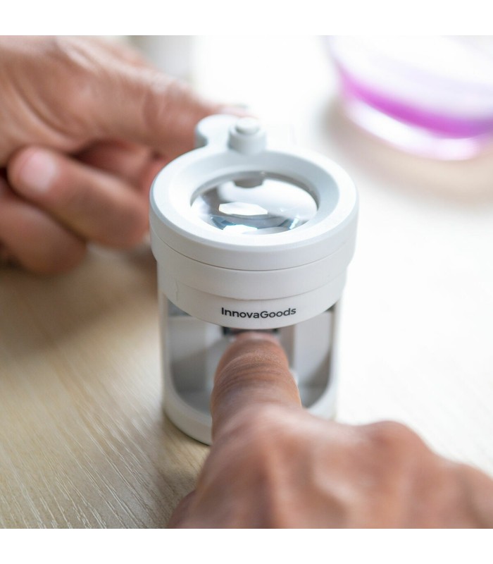 Coupe-ongles LED ✨ | métal gris, loupe x8 pour seniors