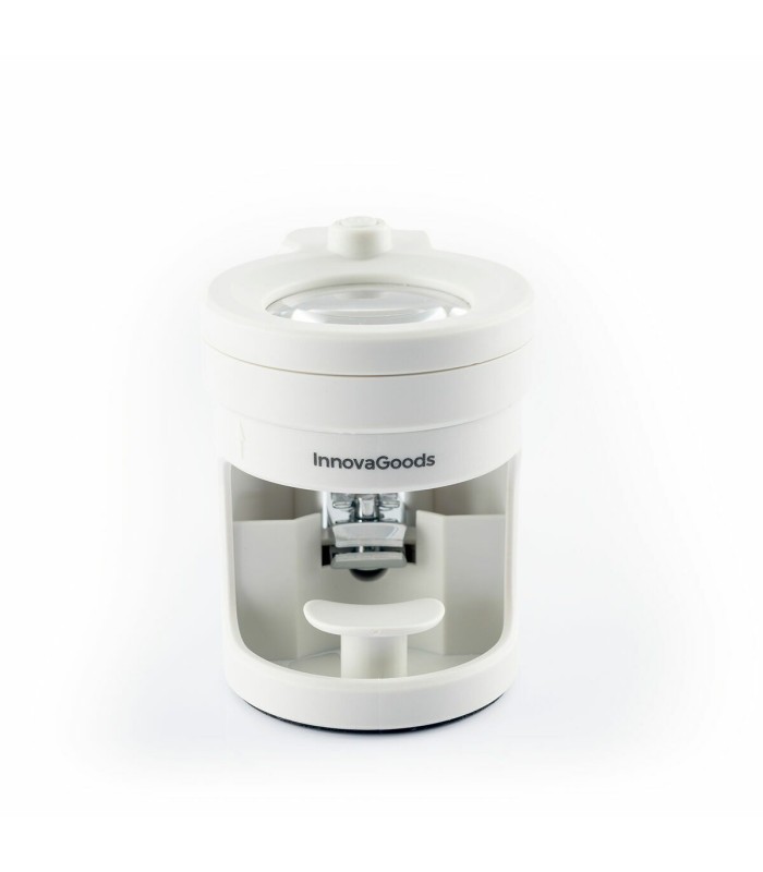 Coupe-ongles LED ✨ | métal gris, loupe x8 pour seniors