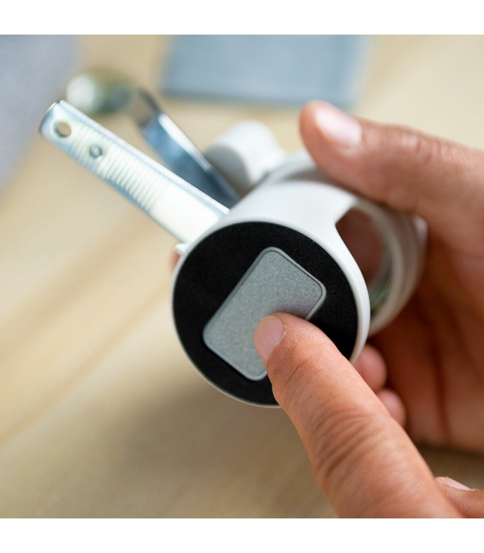 Coupe-ongles LED ✨ | métal gris, loupe x8 pour seniors