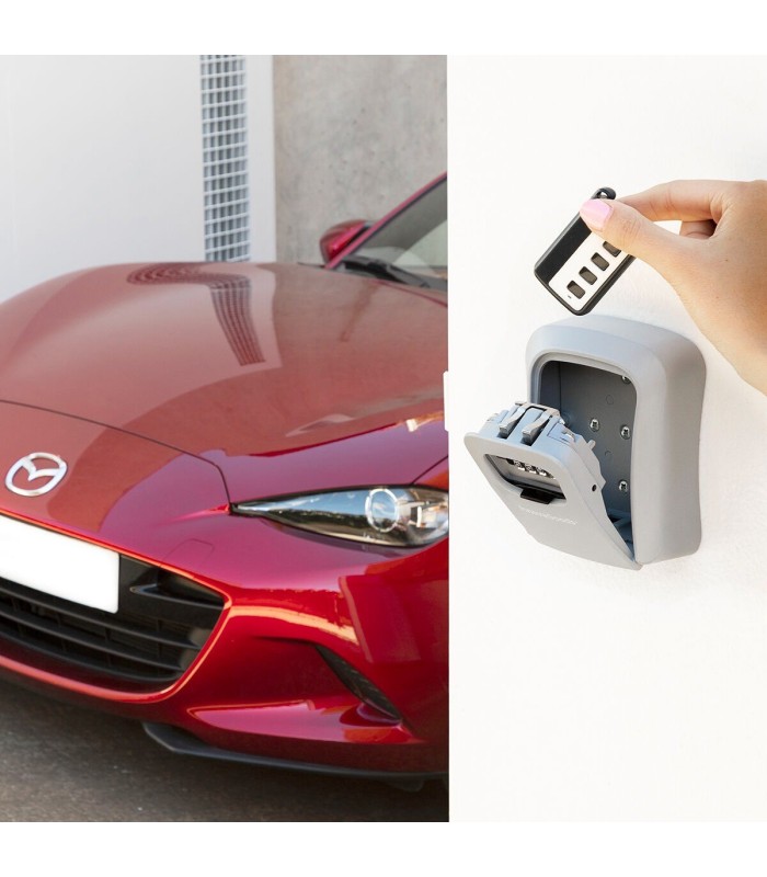 Coffre-fort à code pour clés 🔒 | aluminium gris