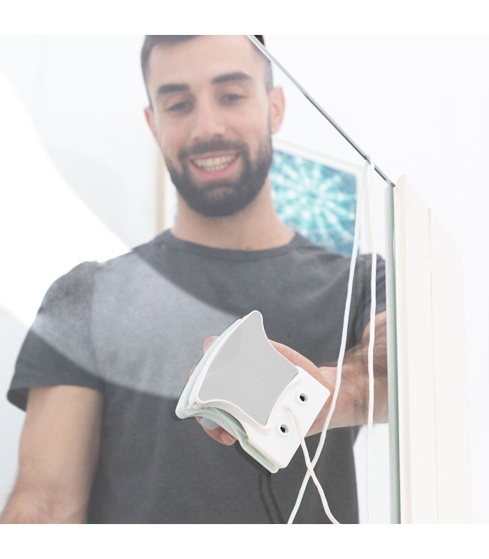Magly InnovaGoods – Nettoyant pour vitres magnétique gris et blanc