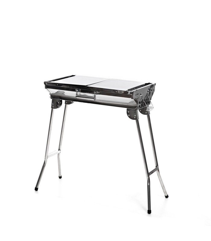 ExelQ barbecue au charbon de bois pliable, inox – InnovaGoods